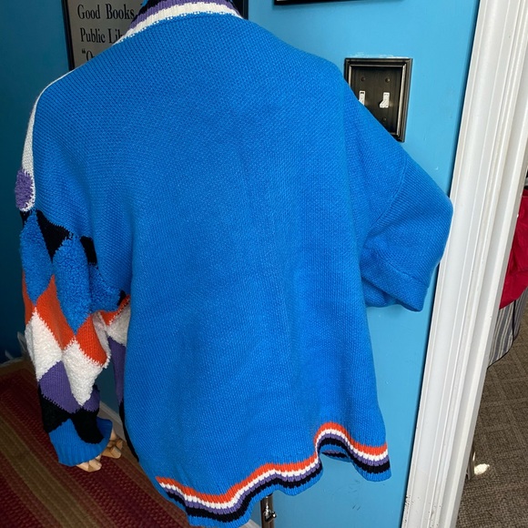Unisex Harlequin sweater. Never worn cardigan. - Picture 7 of 7
